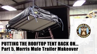 Putting the Rooftop Tent Back On Morris Mule Trailer  Part 5 of Trailer Makeover [upl. by Ttocs71]