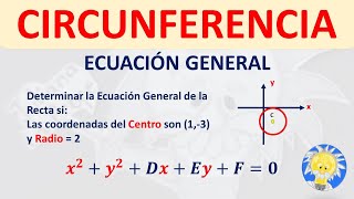 ⭕ CIRCUNFERENCIA ECUACIÓN GENERAL conociendo radio y centro  Juliana la Profe [upl. by Jason424]