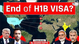 Why USA is Going Against H1B Visa Problems for India  UPSC Mains GS2 [upl. by Volotta]