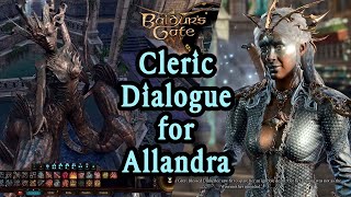 Baldurs Gate 3 Cleric Dialogue for Allandra 🌊 [upl. by Ahsiym883]