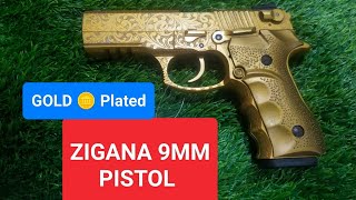 ZIGANA 9MM PISTOL GOLD PLATED [upl. by Benildis]