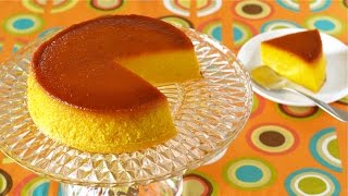 Kabocha Purin Cake for Halloween Pumpkin Pudding ハロウィンにかぼちゃプリンケーキ  OCHIKERON  CREATE EAT HAPPY [upl. by Downall]