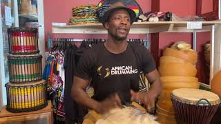 Master Series djembe comparison Cow vs Goat  African Drumming [upl. by Anerev]