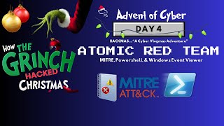 TryHackMe Advent of Cyber Day 4 Atomic Red Team MITRE Sysmon amp Powershell [upl. by Nnairet]