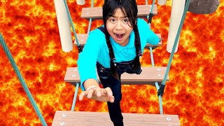 Jannie and Ellie The Floor is Lava on the Playground and More Children’s Videos [upl. by Rossie]