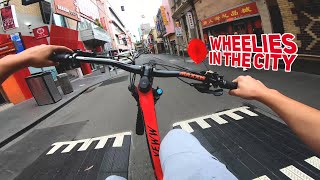 CRAZY WHEELIES THROUGH MELBOURNE CITY [upl. by Yesllek]