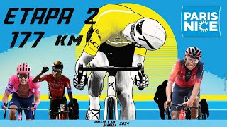 🔴 EN VIVO PARIS  NIZA 2024  ETAPA 2  177 KM [upl. by Wack]