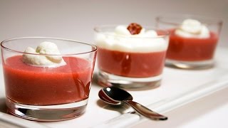 Molecular Gastronomy  Strawberry Verrine Recipe [upl. by Admama]