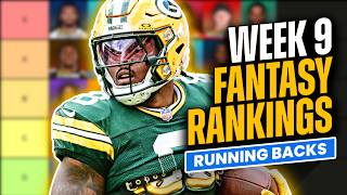 Week 9 Fantasy Football Rankings amp Tiers  Running Backs StartSit Lineup Advice 2024 [upl. by Elyrad318]