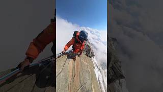 Intense climbing on Ama Dablam mountain in the Everest region everest shorts mountains nepal [upl. by Blight110]