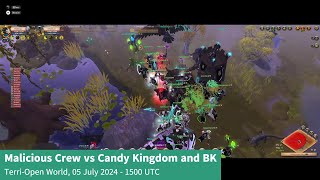 Malicious Crew vs Candy Kingdom amp BK  TerriOpen World  Spiked Gauntlets POV  Albion Online East [upl. by Ylam]