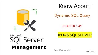 Dynamic SQL Query [upl. by Evaleen947]