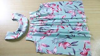 Very easy dress cutting and sewingfor 23 yearsno patternsewing is easy [upl. by Katy239]