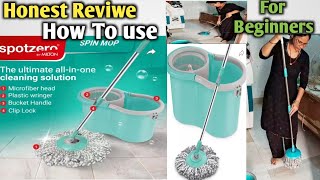 Spotzero By Milton Ace Spin Mop Set greenHonest ReviweHomeutilitiesHow To use milton mop [upl. by Ailatan]