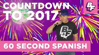 Counting Backwards in Spanish with BASHO amp FRIENDS  60 Second Spanish  New Years Eve Countdown [upl. by Notrub421]