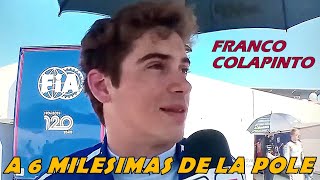 FRANCO COLAPINTO 🏁 A 6 MILESIMAS DE LA POLE 🏁  WILLIAMS f1 colapinto francocolapinto [upl. by Adnauqaj]