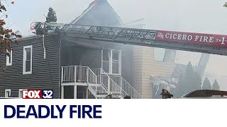 2 killed after being trapped in Cicero house fire [upl. by Bearce135]