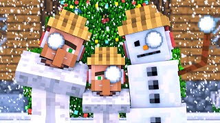 Snowman amp Villager Life FULL ANIMATION  Minecraft Animation [upl. by Anived]