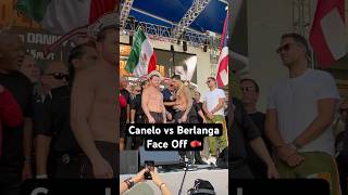 Canelo SMILES as Berlanga STARES HIM DOWN 🤯 edgarberlanga canelo boxer puertorico [upl. by Kenlay]