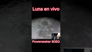 Luna vista con Telescopio Celestron Powerseeker 80EQ  Camara SvBony Sv105 luna telescopio [upl. by Notsirhc]