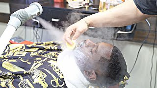 BARBER FACIAL SERVICE HOW TO USE A STEAMER TO INCREASE YOUR INCOME [upl. by Meensat]