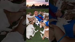 Goat chilling with goats ☠️🔥🐐 ronaldo football shorts [upl. by Sibeal]