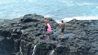 Kauai Kids near Queens Bath 2010 [upl. by Ardnasxela34]