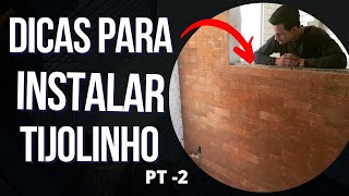 APRENDA A INSTALAR TIJOLINHO JUNTA SECAPARTE 2  PASSO A PASSO APRENDA COM RAPHAEL MADEIRA [upl. by Adnwahs]