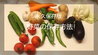 【永久保存版】野菜の保存方法キャベツなすピーマントマト人参じゃがいも玉ねぎにんにくきゅうり万願寺唐辛子 [upl. by Ayaladnot]