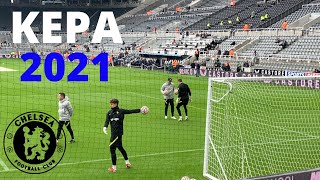 Kepa Arrizabalaga 2021 Warm Up  Chelsea Goalkeeper Training [upl. by Yauqram]