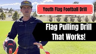 Youth Flag Football Drill  Flag Pulling Drill that Works  Spinner Pull  Any age flagfootball [upl. by Ellicott]