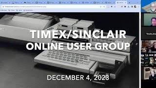 Timex Sinclair Online User Group December 4 2023 [upl. by Godding]