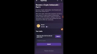 Become a Crypto Ambassador  Part 4  Tapswap Code [upl. by Hares]