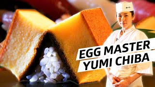 How Master Sushi Chef Yumi Chiba Perfected Tamago — Omakase Japan [upl. by Neillij710]