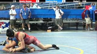 Fargo 2012 115 Round 2 Kendra Kenyon New York vs Courtney Gray Indiana [upl. by Wrdna580]