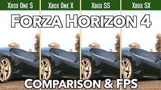 Forza Horizon 4  Xbox One SX amp Series SX  ComparisonampFPS [upl. by Atnamas]