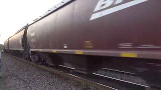 Northbound BNSF Grain Train BLAST THROUGH the Steilacoom Ferry Terminal Railroad Crossing [upl. by Notna]