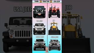 THAR VS TRACTORS 🚜VS USA JEEP🇱🇷vrial short automobile funny cartoon china army story [upl. by Niamor145]