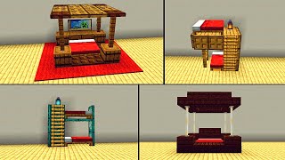 Minecraft  5 Formas Simples de DECORAR tus CAMAS [upl. by Egbert]