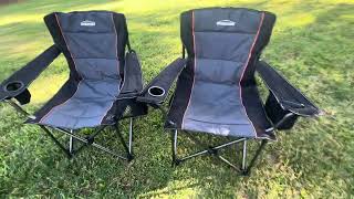 Overmont Oversized Folding Camping Chair Review [upl. by Minna]