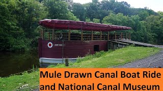 Mule Drawn Canal Boat Ride at National Canal Museum [upl. by Assilev950]