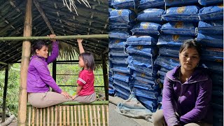 The process of building a bamboo house between mother and daughter and working as a porter [upl. by Tippets]