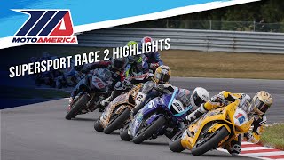 Supersport Race 2 at New Jersey 2024  HIGHLIGHTS  MotoAmerica [upl. by Yticilef762]