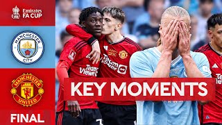 Manchester City v Manchester United  Key Moments  Final  Emirates FA Cup 202324 [upl. by Emmett]