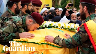 Funerals held in Lebanon after Australian men reported killed by Israeli airstrike [upl. by Yxor]