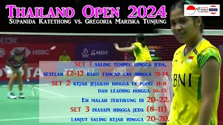 Thailand Open 2024  Supanida Katethong vs Gregoria Mariska Tunjung [upl. by Adore]