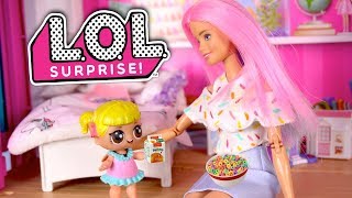 Barbie LOL Goldie Family Morning Routine for Weekend Game Day [upl. by Follansbee]