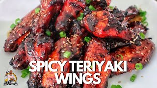 Spicy Teriyaki Chicken Wings Recipe In The Oven  Super Bowl Recipes [upl. by Lad]