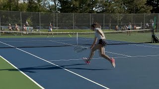 Breck Girls Tennis Falls at Home on Senior Day to Wayzata 61 [upl. by Remus]