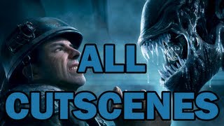 Aliens Colonial Marines  All Cutscenes [upl. by Savick]